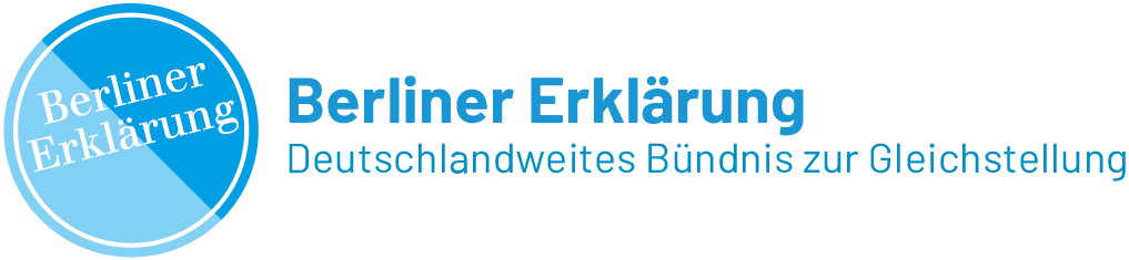 Berliner Erklärung - Deutschlandweites Bündnis zur Gleichstellung logo